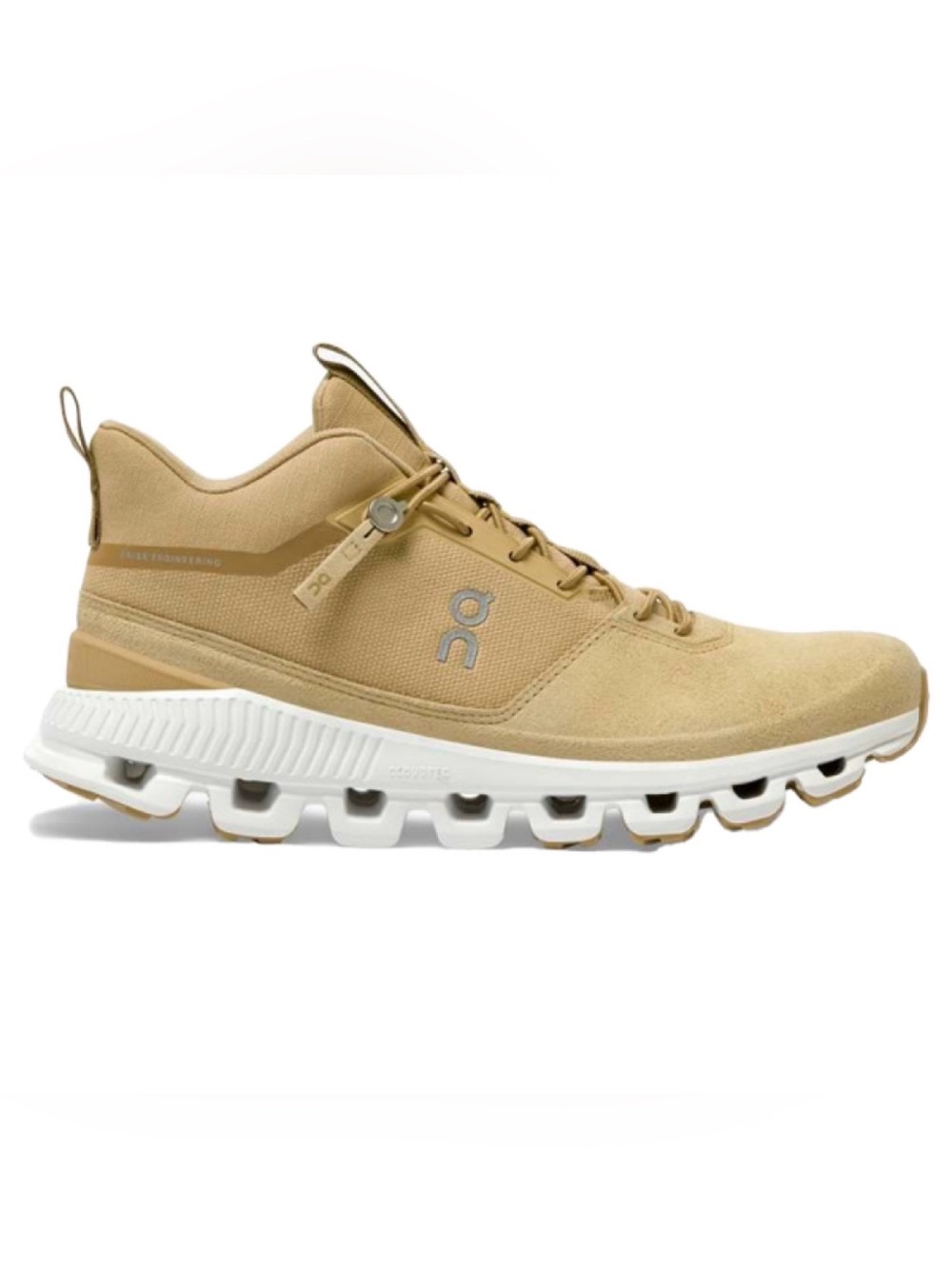 On Cloud Hi In The Dune Women’s Running Mid Too Sneakers Shoes Dune/Beige Sz 8